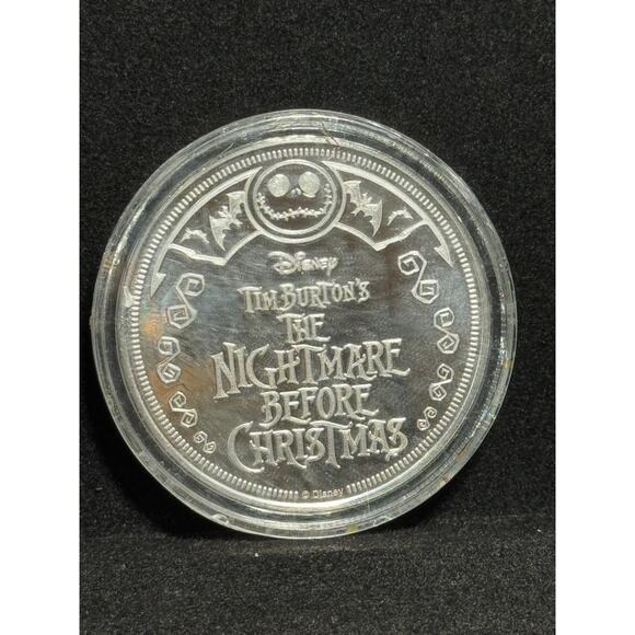 JACK AND SALLY NIGHTMARE BEFORE CHRISTMAS 2018 DISNEY ENAMEL NICKEL COIN M21 - Picture 2 of 2